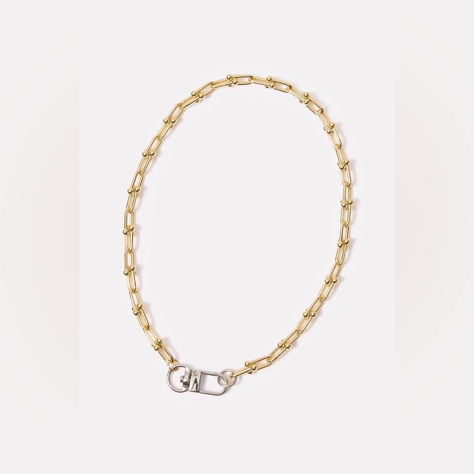 Evereve Mina U Link Gold Chain Bracelet
